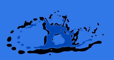 Hand Drawn Water Splash FX 27 Stock Footage 122810034