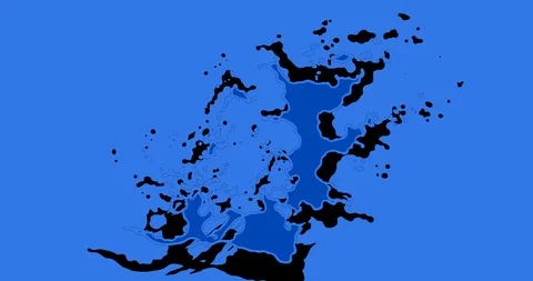 Hand Drawn Water Splash FX 26 Stock Footage 122810039