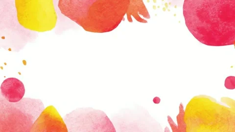 Hand drawn watercolor abstract background with colorful paint splashes and .. Видео 342043682