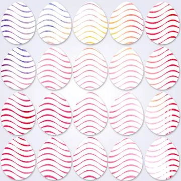 Hand drawn watercolor pattern with Easter eggs. Stock-Illustration