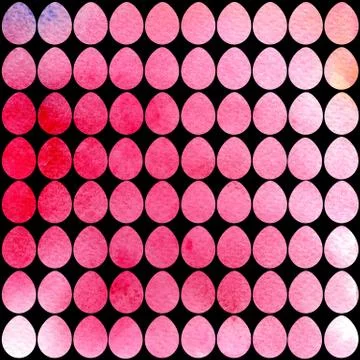 Hand drawn watercolor pattern with Easter eggs. Illustrazione stock