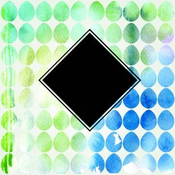 Hand drawn watercolor pattern with Easter eggs. Stock Illustration