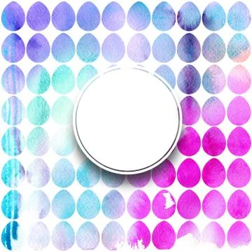 Hand drawn watercolor pattern with Easter eggs. 库存插图