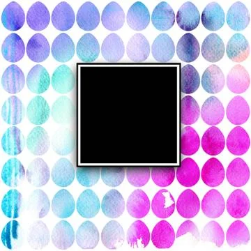 Hand drawn watercolor pattern with Easter eggs. Stock Illustration