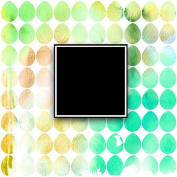 Hand drawn watercolor pattern with Easter eggs. Stockillustratie