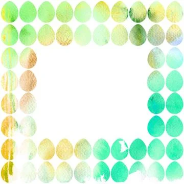 Hand drawn watercolor pattern with Easter eggs. Stockillustratie