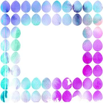 Hand drawn watercolor pattern with Easter eggs. Stock-Illustration