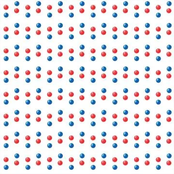 Hand drawn watercolor seamless pattern on white background with red and blue Stock Illustration