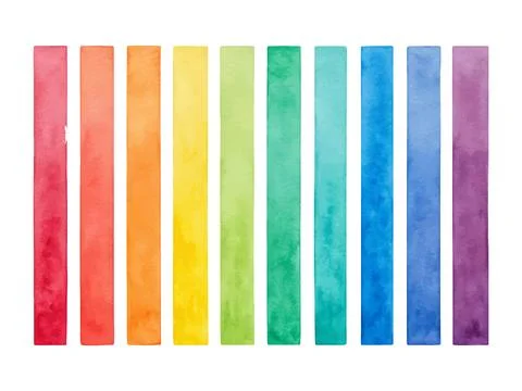 Hand drawn watercolour rectangle shape streaks and uneven strokes including r Illustrazione stock