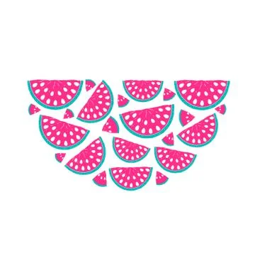 Hand drawn watermelon 스톡 일러스트