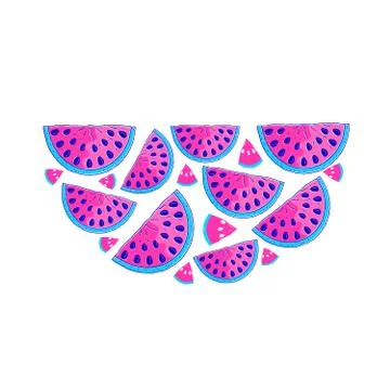 Hand drawn watermelon Stock Illustration