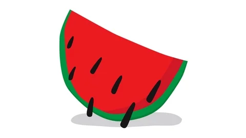 Hand drawn watermelon vector animation stop motion Stock Footage 118605571
