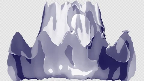 Hand Drawn Wave Liquid Fluid Transition on Alpha Channel, Looped Video stock 318160298