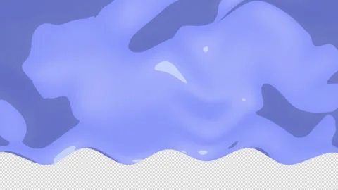 Hand Drawn Wave Liquid Fluid Transition on Alpha Channel, Looped 库存影片 318191863