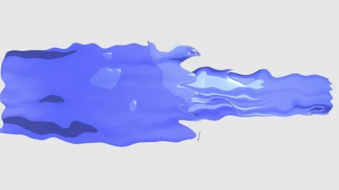Hand Drawn Wave Liquid Fluid Transition on Alpha Channel, Looped 库存影片 318192625