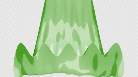 Hand Drawn Wave Liquid Fluid Transition on Alpha Channel, Looped Stock Footage 319042793