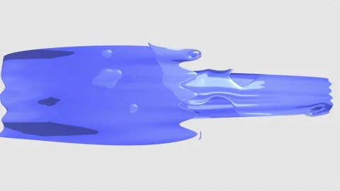 Hand Drawn Wave Liquid Fluid Transition on Alpha Channel, Looped 库存影片 319610843