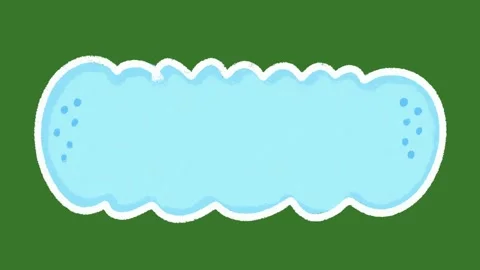 Hand-Drawn Wavy Cloud Text Box video | Abstract Hand-Drawn Blue Speech Bubble 2d Video stock 329940778