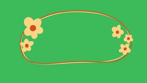 Hand-Drawn Wavy Frame Speech Bubble 2D Animation | Curved Text Border Overlay 動画素材 333046249