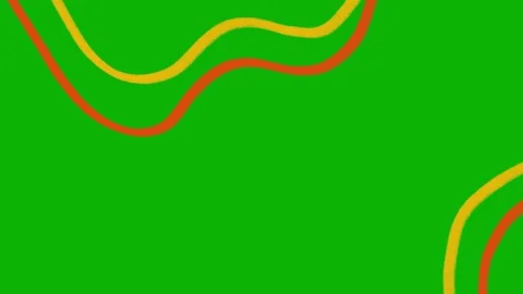 Hand drawn wavy line animation green screen. Colorful topographic doodle lines Stock Footage 325800075