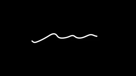 Hand drawn wavy line animation underline divider Stock Footage 330523676