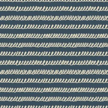 Hand drawn wavy lines vector seamless pattern. Stock Illustration
