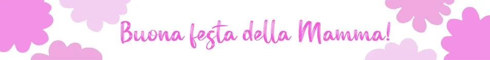 Hand drawn web banner background with "Buona Festa della Mamma" quote in Italian Stock Illustration