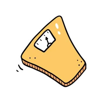 Hand drawn weight scale element Stock Illustration