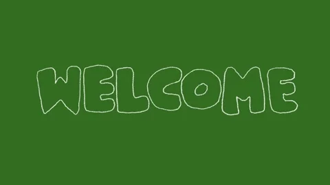 Hand Drawn Welcome Text Animation on Green Screen | 2D Hand Drawn Doodle Style  Stock-Footage 328988667
