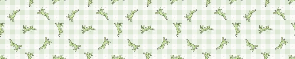 Hand drawn whimsical easter bunny gingham seamless border pattern. Vector Illustrazione stock