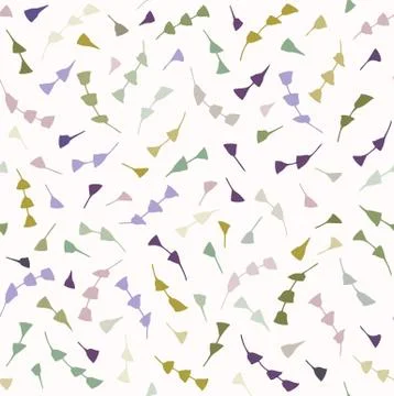 Hand drawn whimsical scribble leaf seamless pattern. Vector painterly textured Illustrazione stock