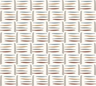 Hand drawn whimsical scribble lines seamless pattern. Vector painterly textured 스톡 일러스트