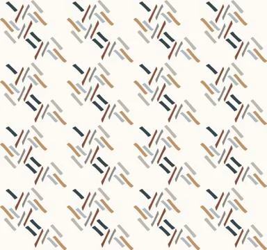 Hand drawn whimsical scribble lines seamless pattern. Vector painterly textured Stock Illustration