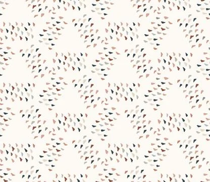 Hand drawn whimsical scribble lines seamless pattern. Vector painterly textured Stock Illustration