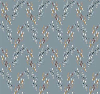 Hand drawn whimsical scribble lines seamless pattern. Vector painterly textured Stock Illustration