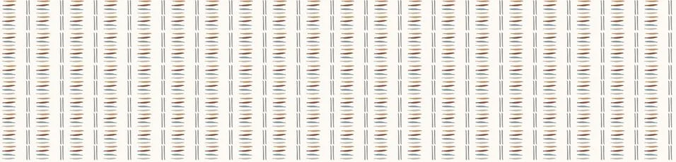 Hand drawn whimsical scribble lines seamless pattern. Vector painterly ribbon Stock Illustration