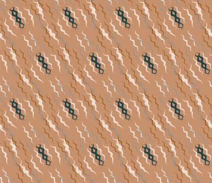 Hand drawn whimsical scribble lines seamless pattern. Vector painterly textured Stock Illustration