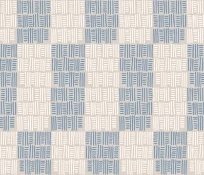 Hand drawn whimsical scribble lines seamless pattern. Vector painterly textured Stock Illustration