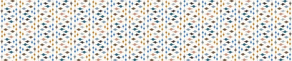 Hand drawn whimsical scribble lines seamless pattern. Vector painterly ribbon Stock Illustration