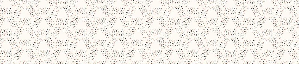 Hand drawn whimsical scribble lines seamless pattern. Vector painterly ribbon Stock Illustration