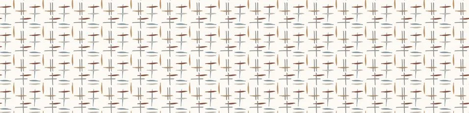 Hand drawn whimsical scribble lines seamless pattern. Vector criss cross ribbon Stock Illustration