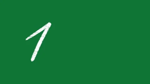 Hand-Drawn White 100 Percent 2D Animation on Green Screen  Stock Footage 334608973