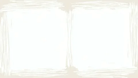 Hand drawn white brush stroke frame border with empty center for text overl.. Video stock 342045056