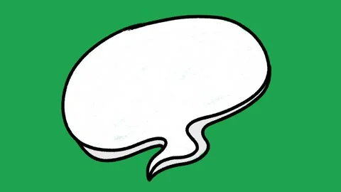 Hand Drawn White Cloud Style Speech Bubble Animated Comic Book Thought Overlay Stock Footage 335586450