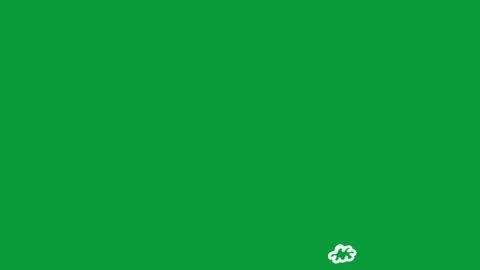 Hand Drawn White Cloud Thought Bubble Flower Trail 2D Animation Green Screen Stock Footage 341798472