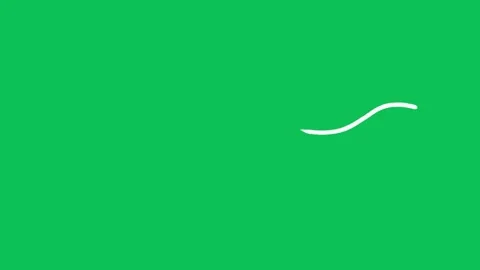 Hand Drawn White Continuous Line Heart Animation on Green Screen Overlay Видео 336579178