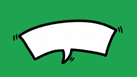 Hand Drawn White Curved Banner Speech Bubble Animated Comic Book Title Overlay Vídeos de archivo 335586512