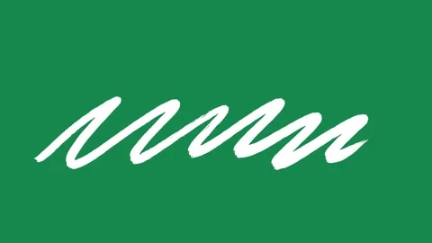 Hand Drawn White Dense Zigzag Scribble Animation on Green Screen Overlay Stock Footage 336579240