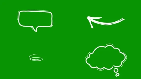 Hand drawn white doodle graphics upon green screen. This video features Видео 346825318