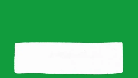 Hand Drawn White Lower Third Banner Animated Shape on Green Screen Stock Footage 341310499